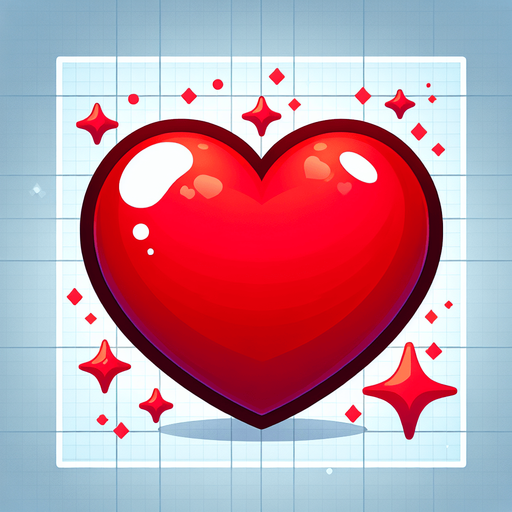 a red heart. cartoon.
Single Game Texture.  In-Game asset.  2d.  Blank background.  High contrast.  No shadows