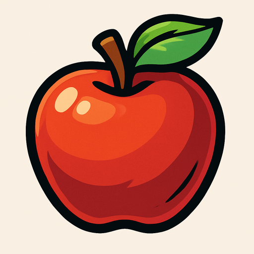 Manzana.
In-Game asset.  2d.  High contrast.  No shadows