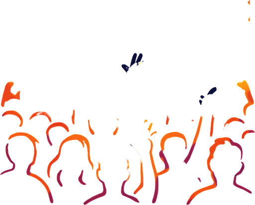 dinleyicelerin olsun kalabalık bir konser ortamı arka plan.
In-Game asset.  2d.  High contrast.  No shadows