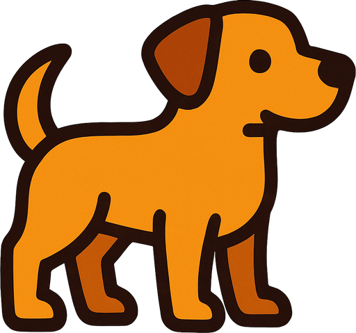 Create a dog.
In-Game asset.  High contrast.  No shadows