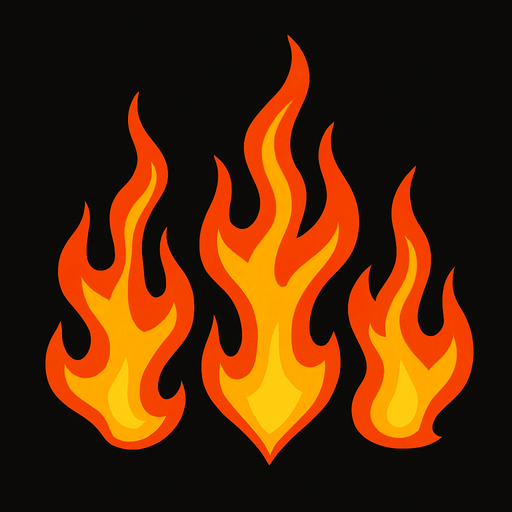 group of fire.
In-Game asset.  2d.  High contrast.  No shadows