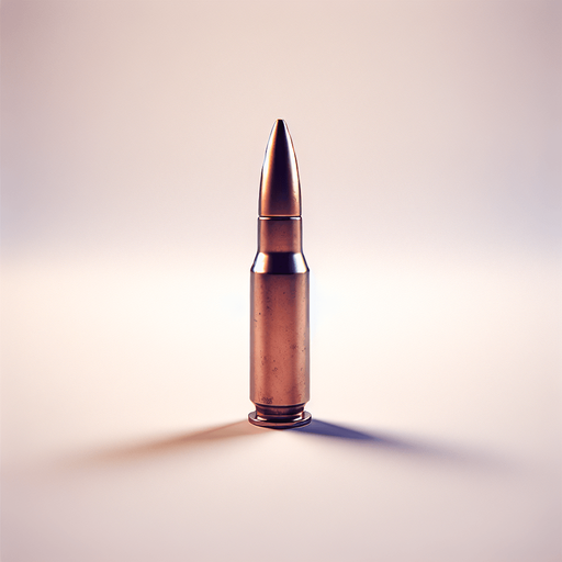 Bullet.
Single Game Texture.  In-Game asset.  2d.  Blank background.  High contrast.  No shadows
