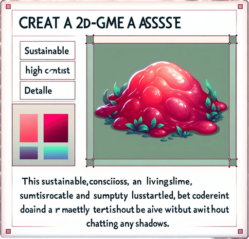 alive 
slime.
Single Game Texture.  In-Game asset.  2d.  Blank background.  High contrast.  No shadows