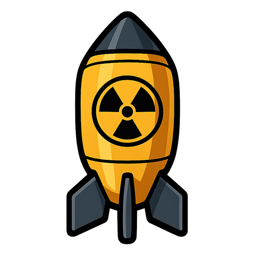 Nuke without any explosions.
Single Game Texture.  In-Game asset.  2d.  Blank background.  High contrast.  No shadows
