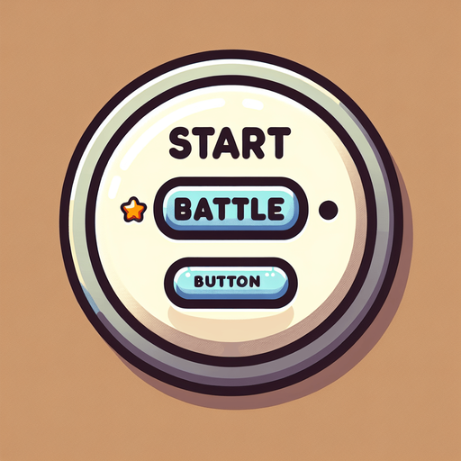 A start Battle button Single Game Texture. In-Game asset. 2d. Blank background. High contrast. No shadows.