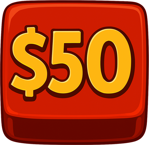 Change the button to say $50