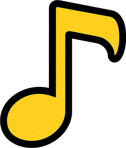 sarı 1 üçlük nota arka planı olmasın sade olsun 2d..
In-Game asset.  2d.  High contrast.  No shadows