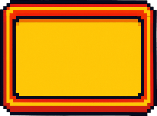 a popup frame, retro pixel style, rectangular.
In-Game asset.  2d.  High contrast.  No shadows