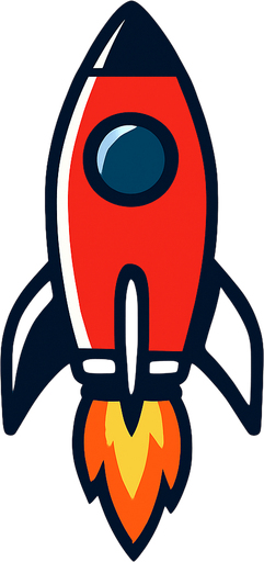 Looking like real rocket. Rocket picture.
In-Game asset.  2d.  High contrast.  No shadows