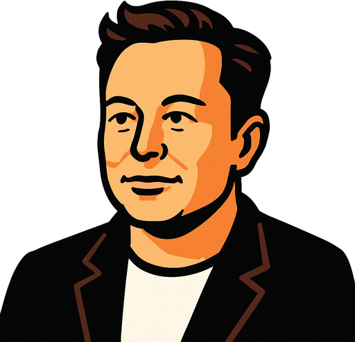 Elon Musk.
In-Game asset.  2d.  High contrast.  No shadows