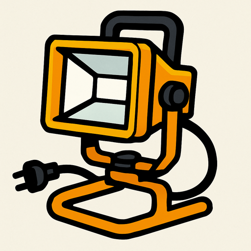 work lamp.
In-Game asset.  2d.  High contrast.  No shadows