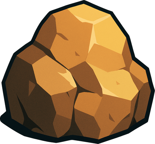 2d rock for game.
In-Game asset.  2d.  High contrast.  No shadows