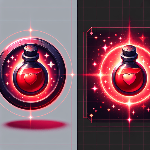 Health potion button..
Single Game Texture. In-Game asset. 2d. Blank background. High contrast. No shadows.