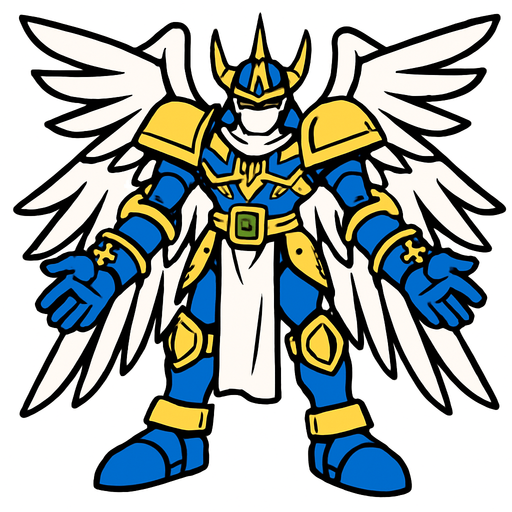 Seraphimon.
In-Game asset.  2d.  High contrast.  No shadows