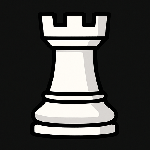beyaz satranç kalesi.
In-Game asset.  2d.  High contrast.  No shadows
