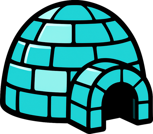 iglo.
In-Game asset.  2d.  High contrast.  No shadows