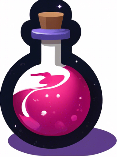remove the purple shadow under the potion