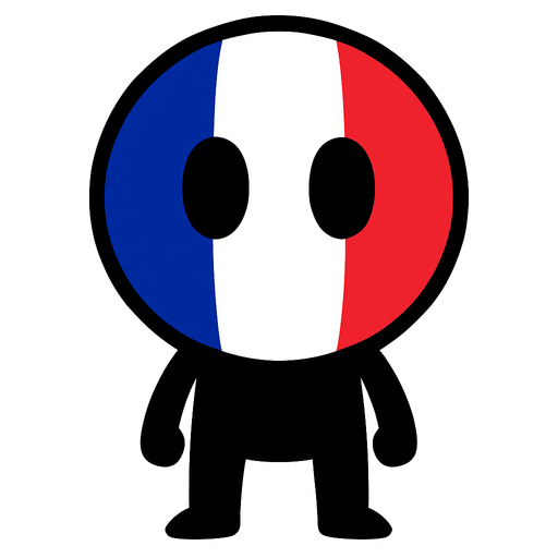 france flag ball head.
In-Game asset.  2d.  High contrast.  No shadows