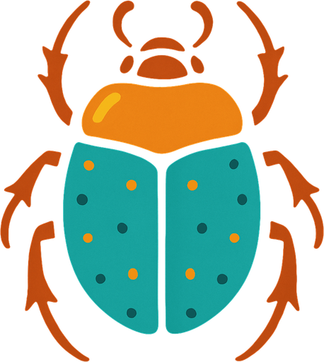 Scarabée.
In-Game asset.  2d.  High contrast.  No shadows