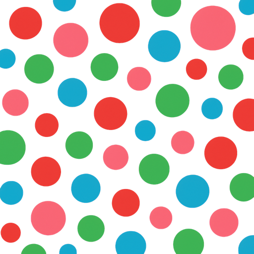 crea un fondo bonito que tenga pelotitas de colores.
In-Game asset.  2d.  High contrast.  No shadows