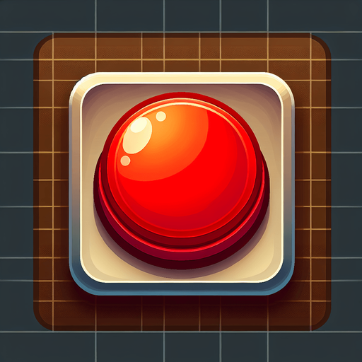 A red button.
Single Game Texture.  In-Game asset.  2d.  Blank background.  High contrast.  No shadows