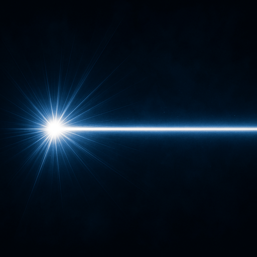 white lazer beam