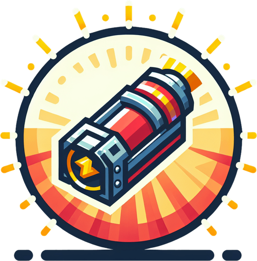 warning asset.
Single Game Texture.  In-Game asset.  2d.  Blank background.  High contrast.  No shadows