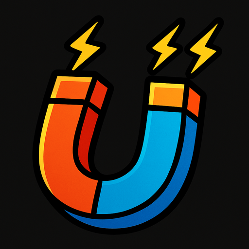 magnet.
In-Game asset.  2d.  High contrast.  No shadows