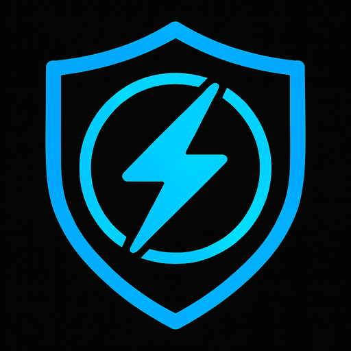 an Symbol for an Shield Force shield of electric power.
In-Game asset.  2d.  High contrast.  No shadows