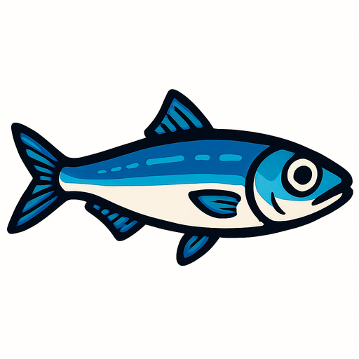 mavi hamsi.
In-Game asset.  2d.  High contrast.  No shadows