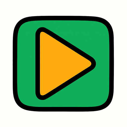 Diseño simple de una figura de reproducir ñ
In-Game asset.  2d.  High contrast.  No shadows