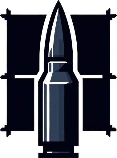 merminin ucu y eksenin pozitif kısmına baksın böyle bir mermi tasarımı istiyorum.
Single Game Texture. In-Game asset. 2d. Blank background. High contrast. No shadows.