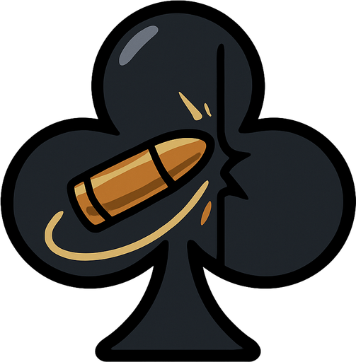 Just the club from this picture with an icon representing a bullet ricocheting from a wall in the center of it.