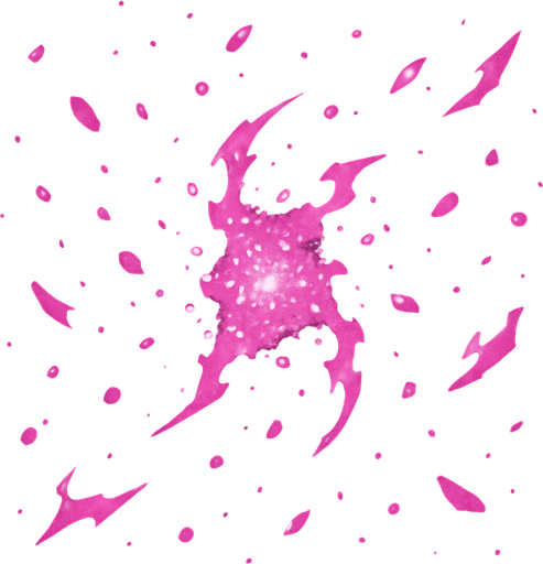 particulas rosadas, de poder.
In-Game asset.  2d.  High contrast.  No shadows