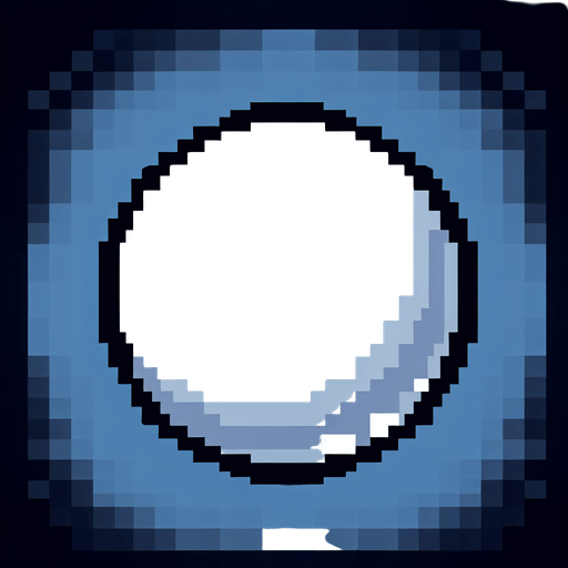 a white bubble, pixel style, as in pang game.
Single Game Texture.  In-Game asset.  2d.  Blank background.  High contrast.  No shadows