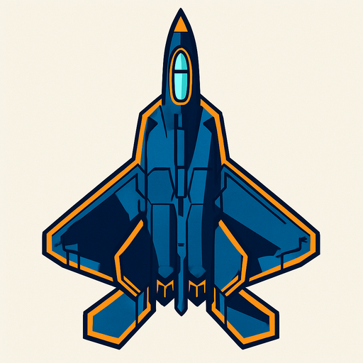 F-22 upp ifrån.
In-Game asset.  2d.  High contrast.  No shadows