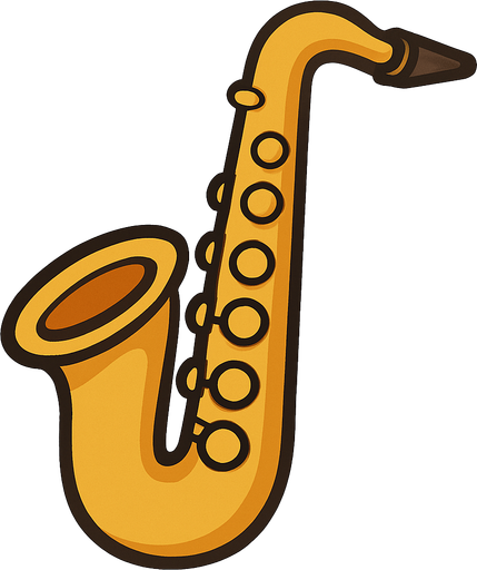 Saxophone in professor Layton game style.
In-Game asset.  2d.  High contrast.  No shadows