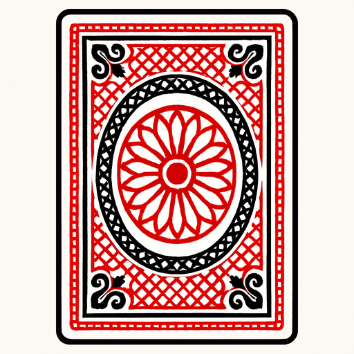 playing cards back.
In-Game asset.  2d.  High contrast.  No shadows