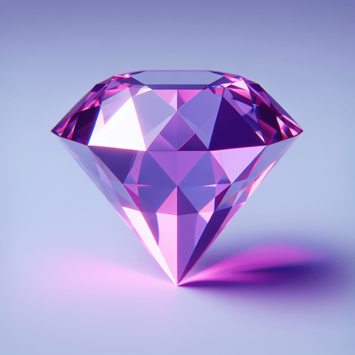 3d purple diamond.
In-Game asset. 3d. Blank background. High contrast. No shadows.