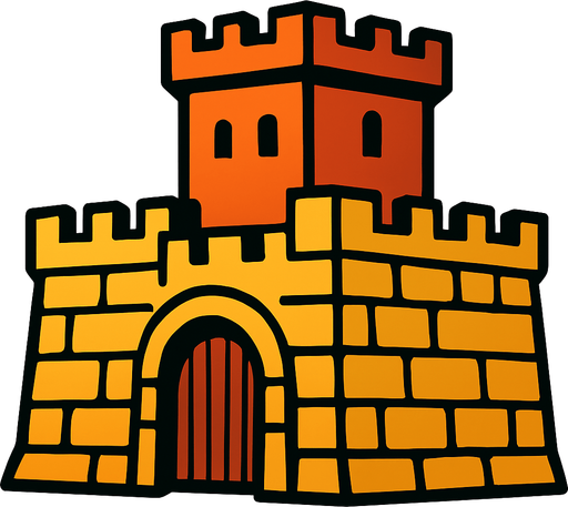 Fort to defend.
In-Game asset.  2d.  High contrast.  No shadows