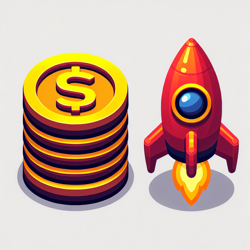 Coins

Rockets.
Single Game Texture. In-Game asset. 2d. Blank background. High contrast. No shadows.
