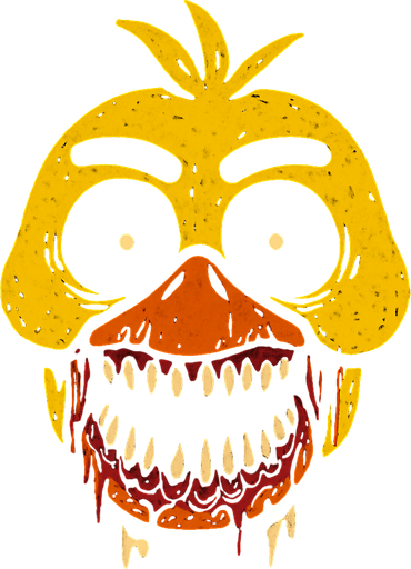 scary chica head.
In-Game asset.  2d.  High contrast.  No shadows