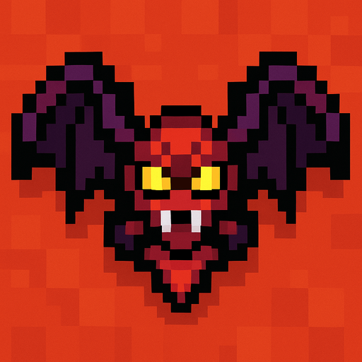 Un enemigo volador visto desde arriba, pixel cartoon..
In-Game asset.  2d.  High contrast.  No shadows