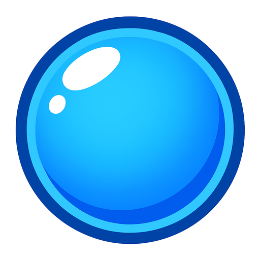 blue buble.
In-Game asset.  2d.  High contrast.  No shadows