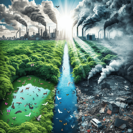 Pollution . High contrast.