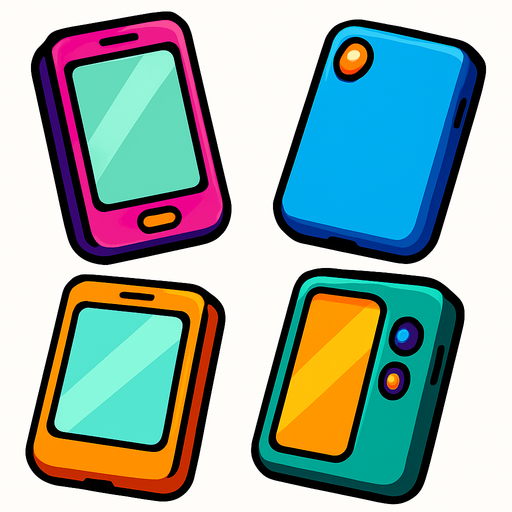 Pack of different phones.
In-Game asset.  High contrast.  No shadows. 3D