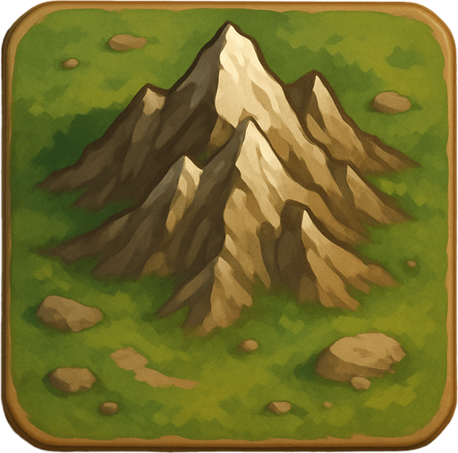 Mountain tile on top viewing.
In-Game asset.  2d
