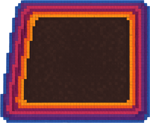 As que sea una alfombra, deja el centro vasio , pixelart