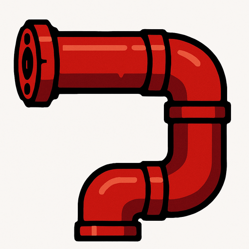 Red pipe.
In-Game asset.  2d.  High contrast.  No shadows