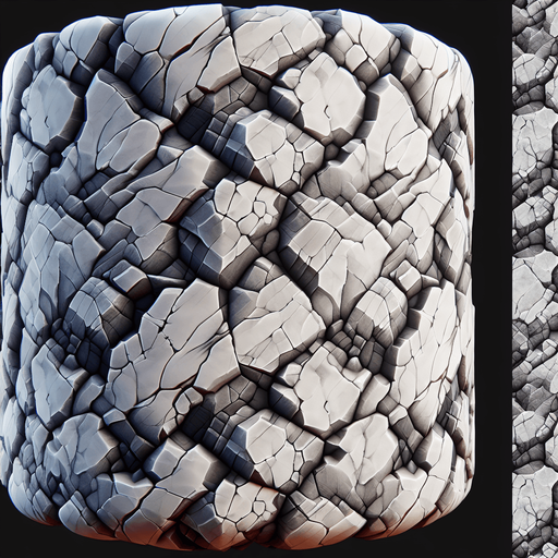rock pattern.
Single Game Texture.  In-Game asset.  2d.  Blank background.  High contrast.  No shadows